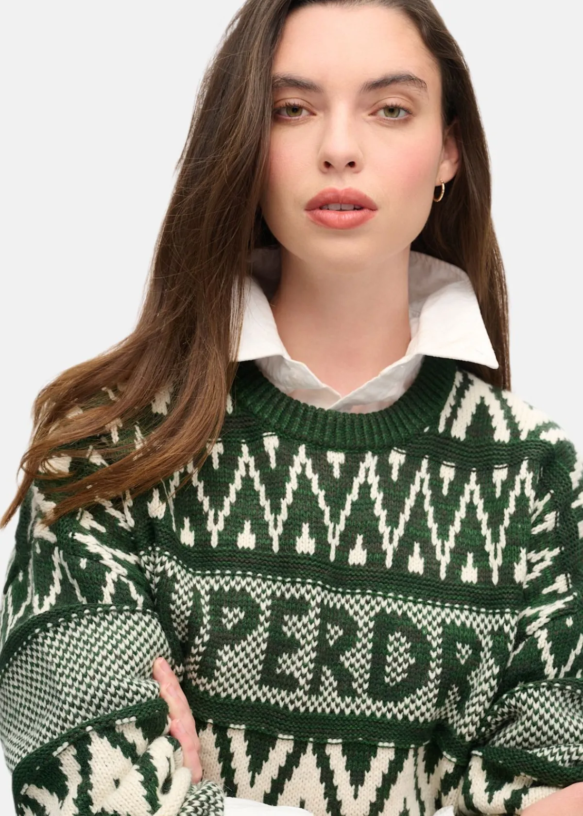 Superdry Branded Pattern Crew Jumper