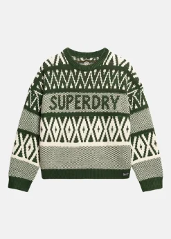 Superdry Branded Pattern Crew Jumper