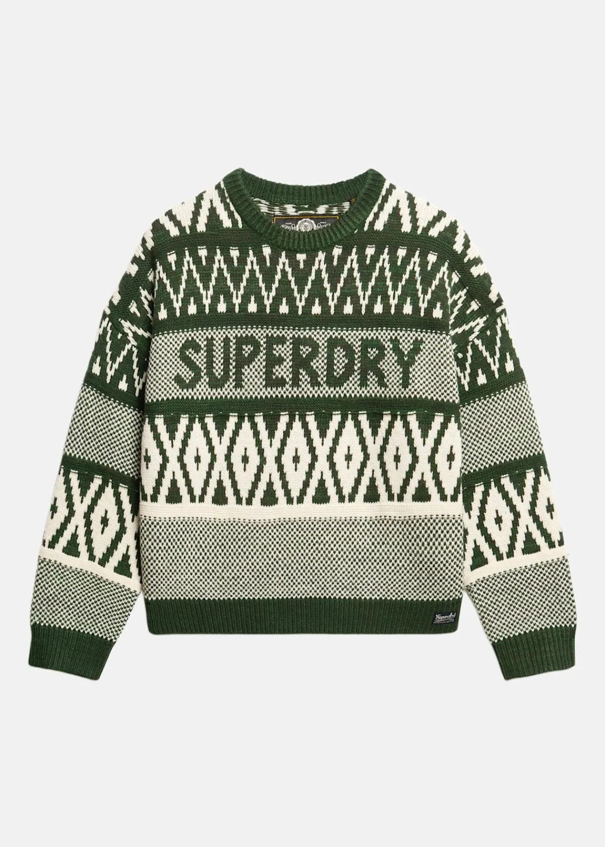 Superdry Branded Pattern Crew Jumper