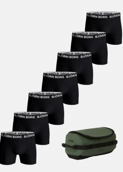 Björn Borg COTTON STRETCH BOXER 7 PACK + WASH BAG