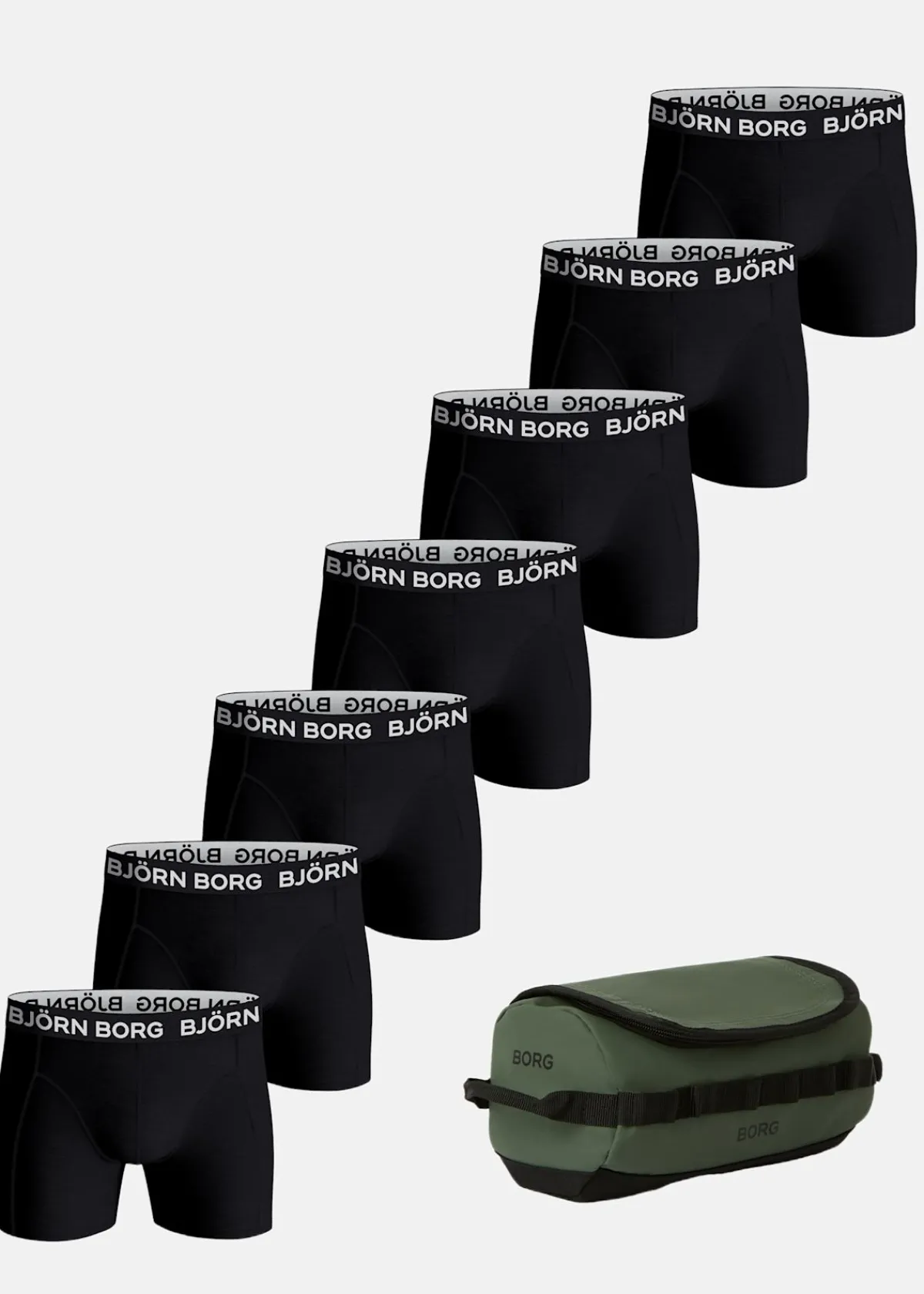 Björn Borg COTTON STRETCH BOXER 7 PACK + WASH BAG