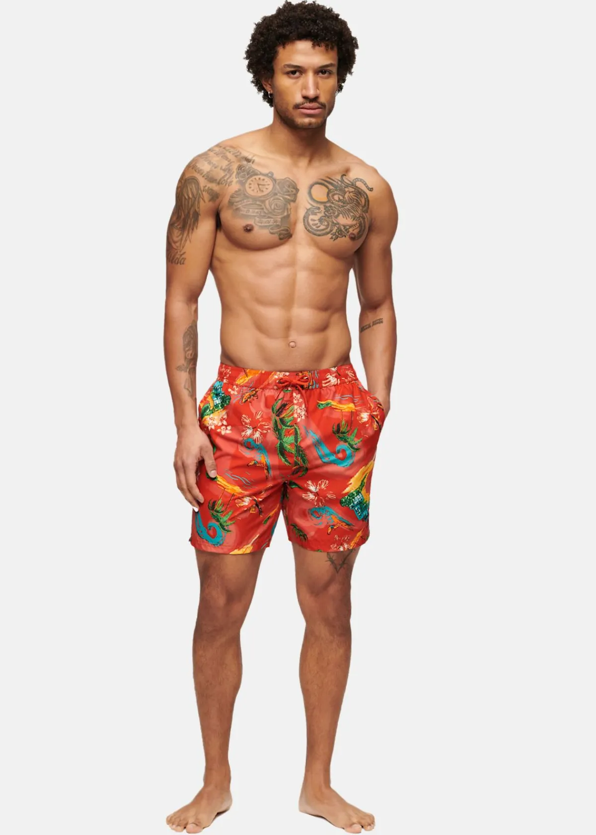 Superdry HAWAIIAN PRINT 17" SWIM SHORT