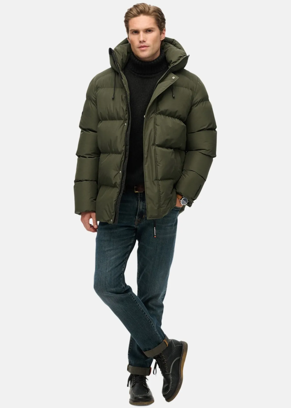 Superdry HOODED 5 BAFFLE SPORTS PUFFER