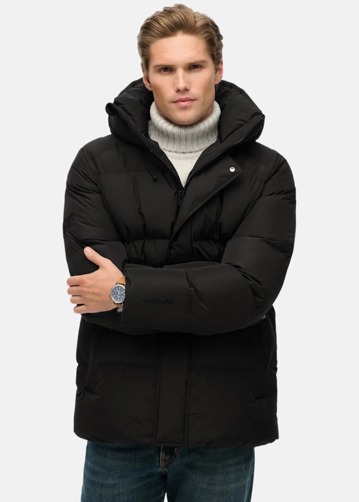 Superdry HOODED 5 BAFFLE SPORTS PUFFER
