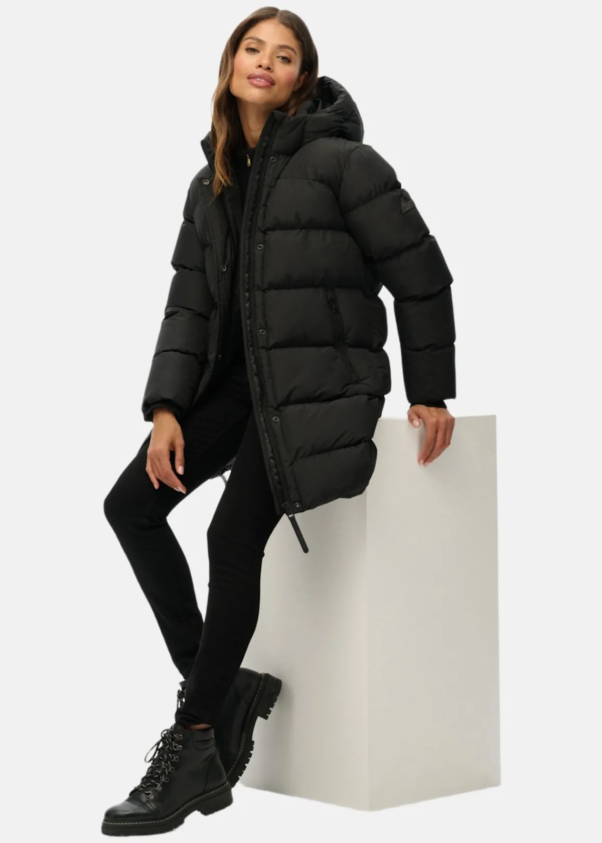 Superdry HOODED SPORTS PUFFER MID JKT