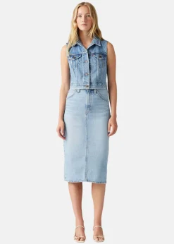 LEVI'S® HR BACK SLIT SKIRT L
