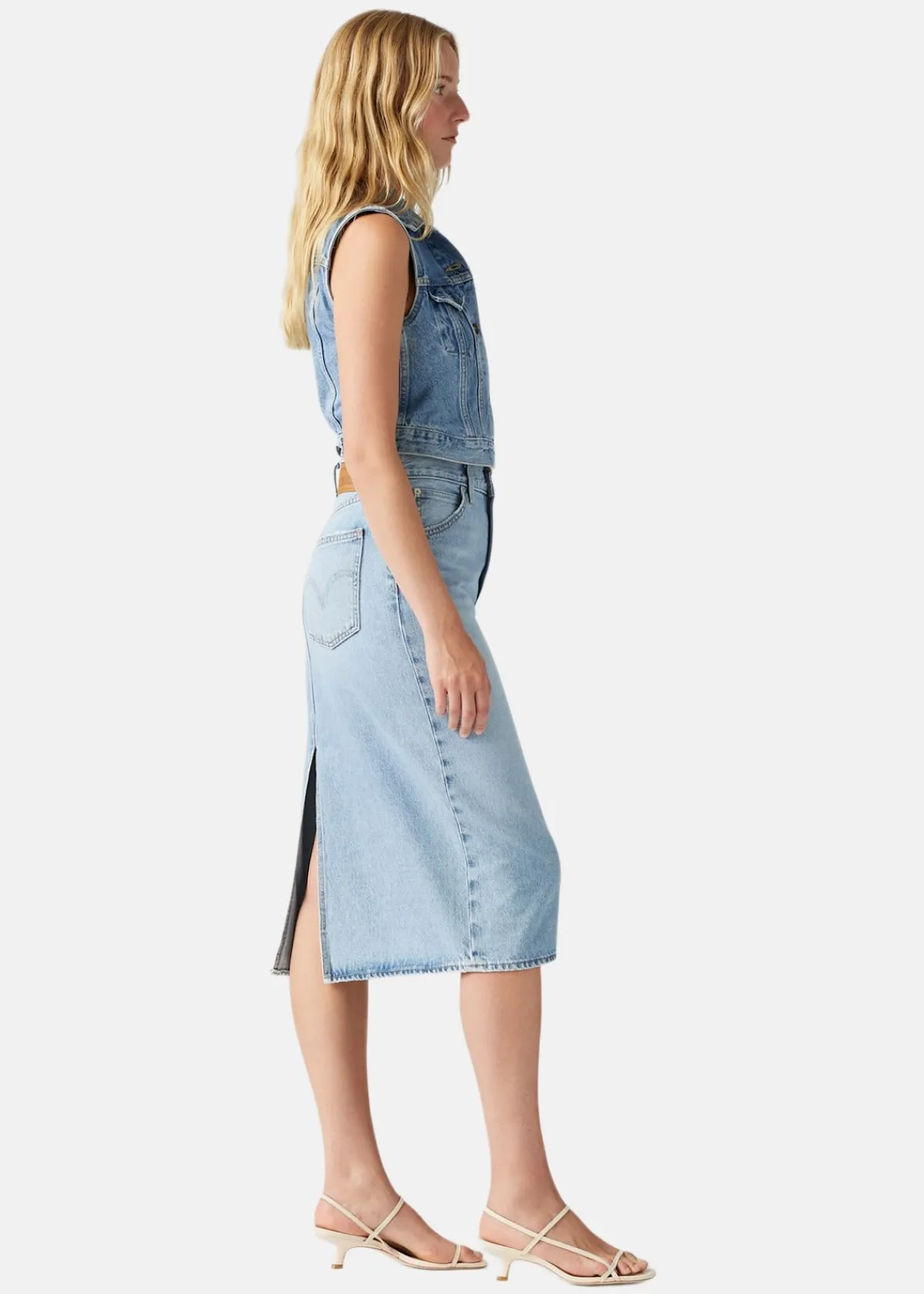 LEVI'S® HR BACK SLIT SKIRT L