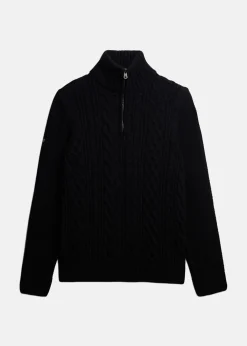 Superdry JACOB CABLE KNIT HALF ZIP