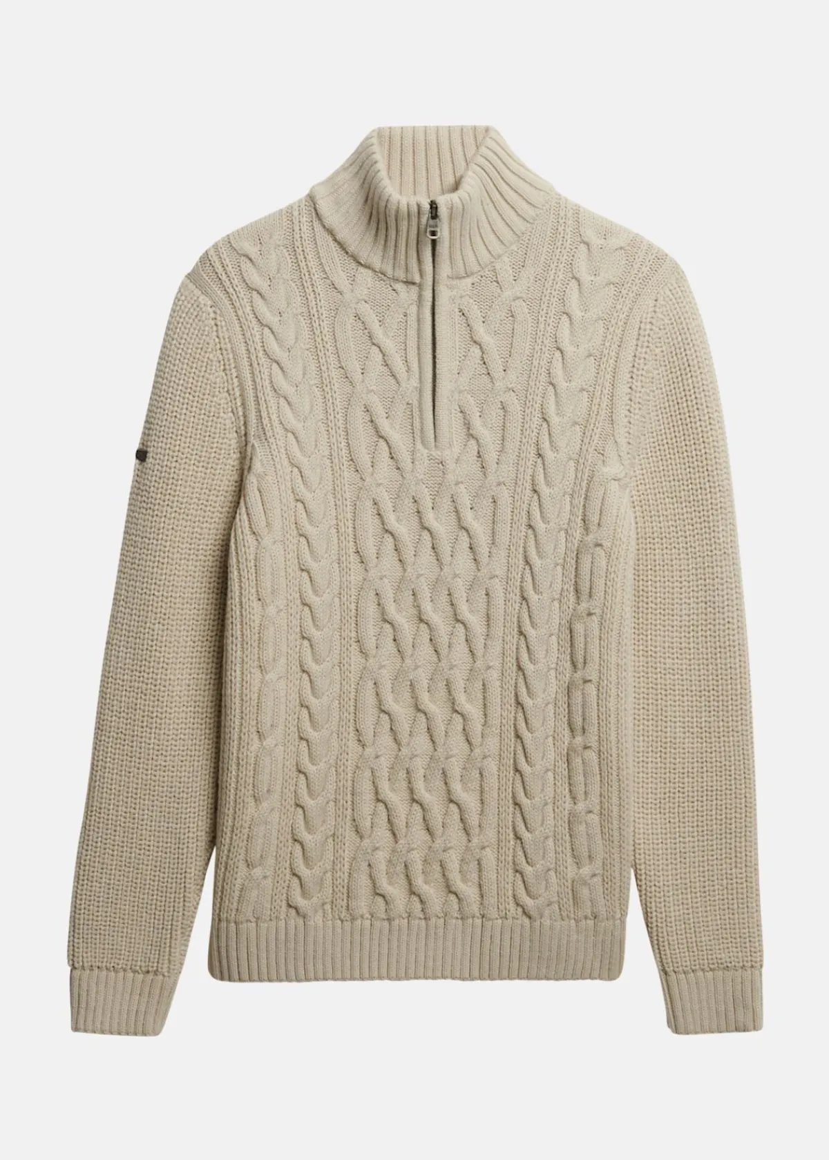 Superdry JACOB CABLE KNIT HALF ZIP