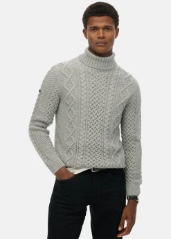 Superdry JACOB CABLE ROLL NECK JUMPER