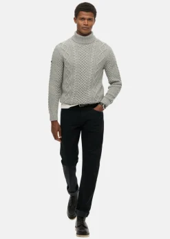 Superdry JACOB CABLE ROLL NECK JUMPER