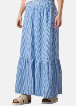 Seaside Marina Seersucker Long Skirt W