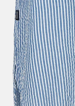 Seaside Marina Seersucker Oversized Shirt W