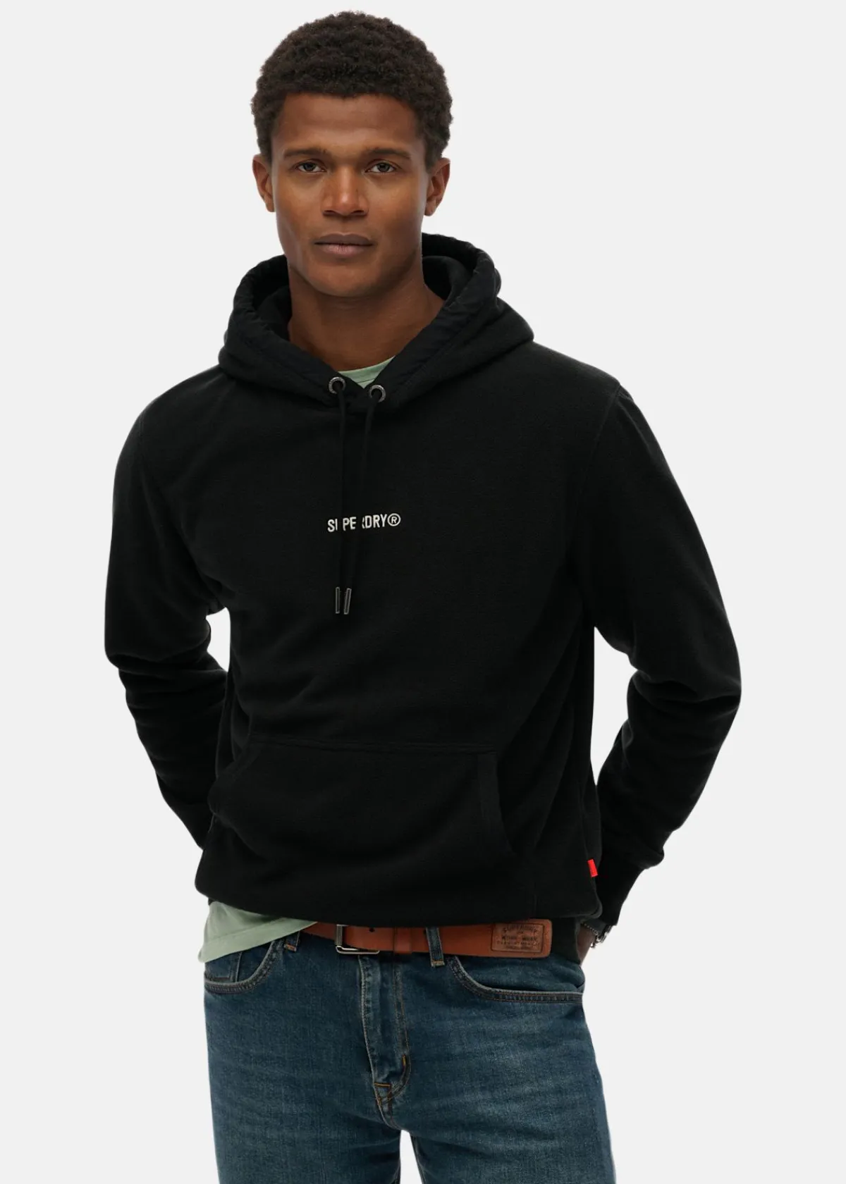 Superdry MICRO LOGO FLEECE HOOD