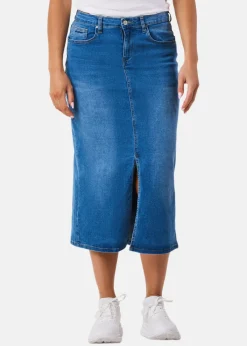 Seaside Oregon Long Denim Skirt W