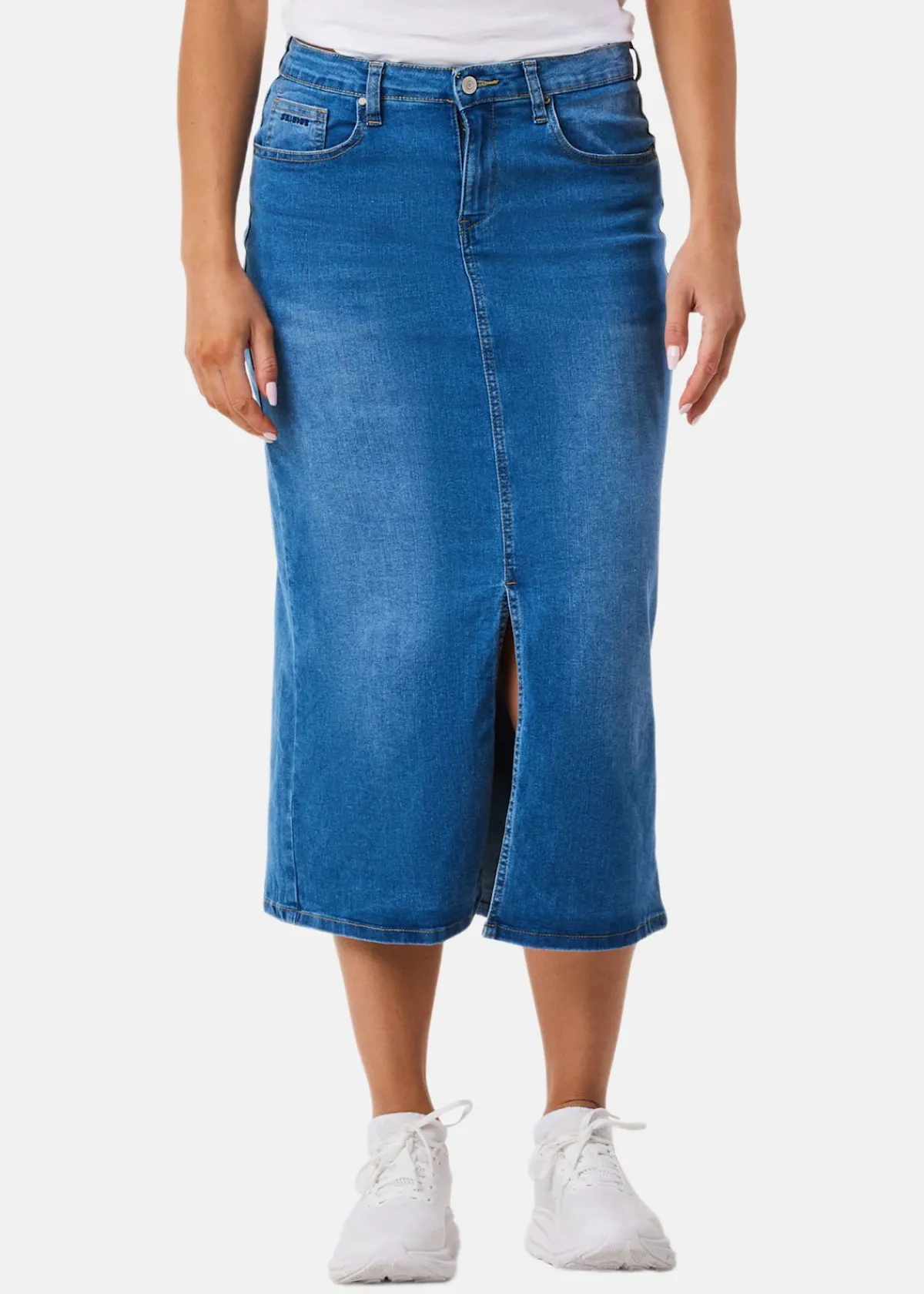 Seaside Oregon Long Denim Skirt W