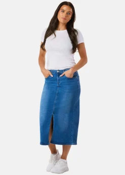 Seaside Oregon Long Denim Skirt W
