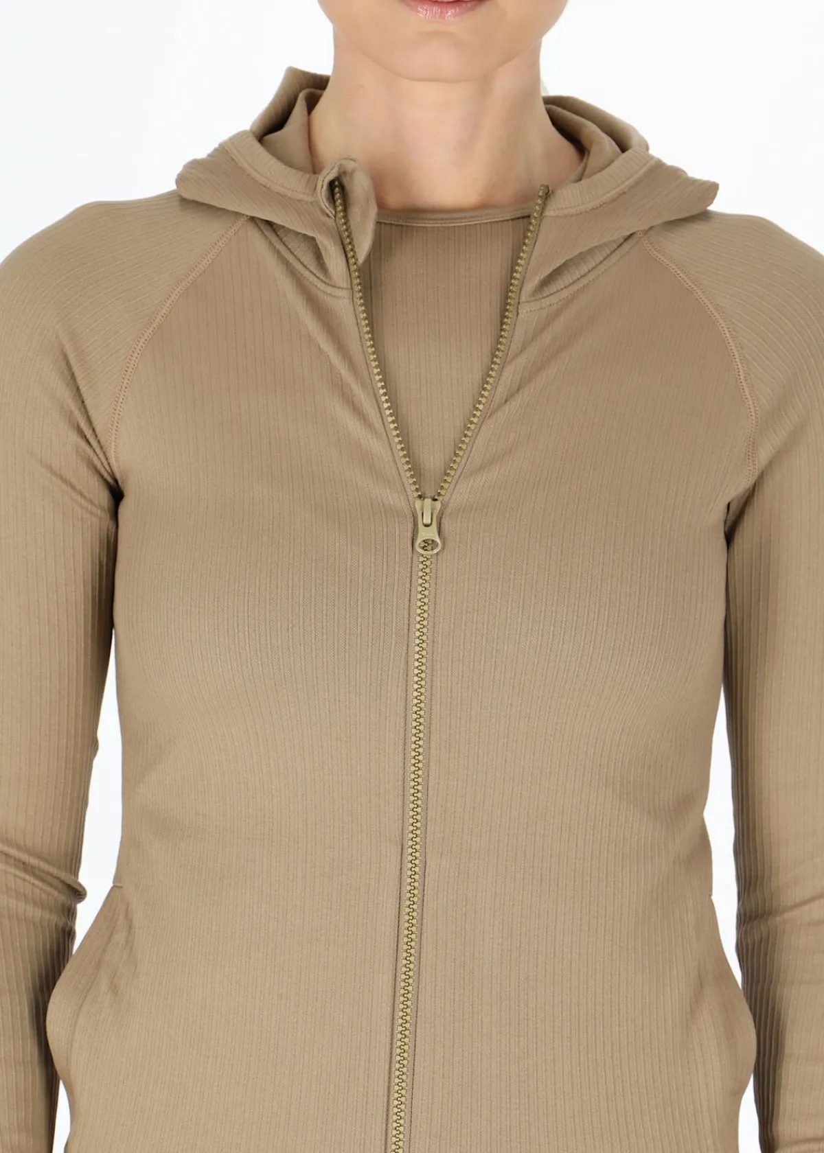Swedemount Ribbed Seamless Fullzip Hood W