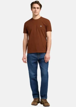 Lee SS_PATCH_LOGO_TEE LUXE_BROWN