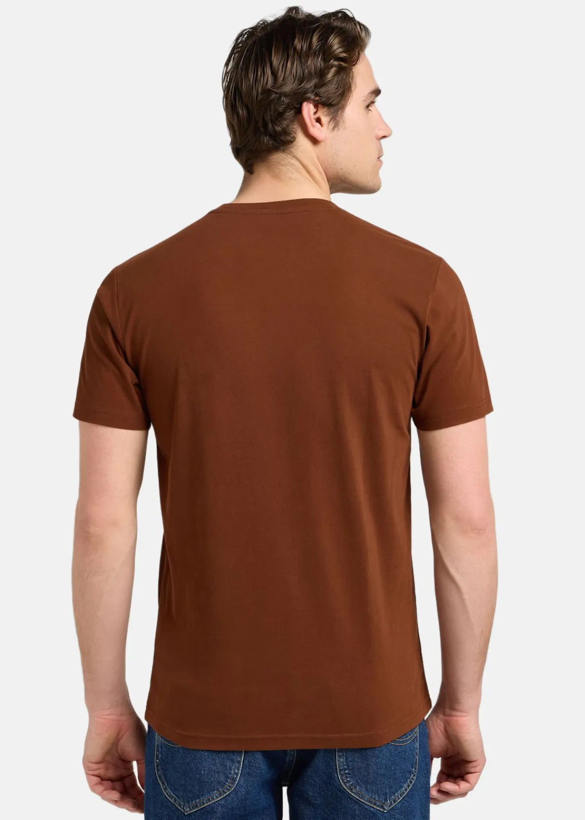 Lee SS_PATCH_LOGO_TEE LUXE_BROWN