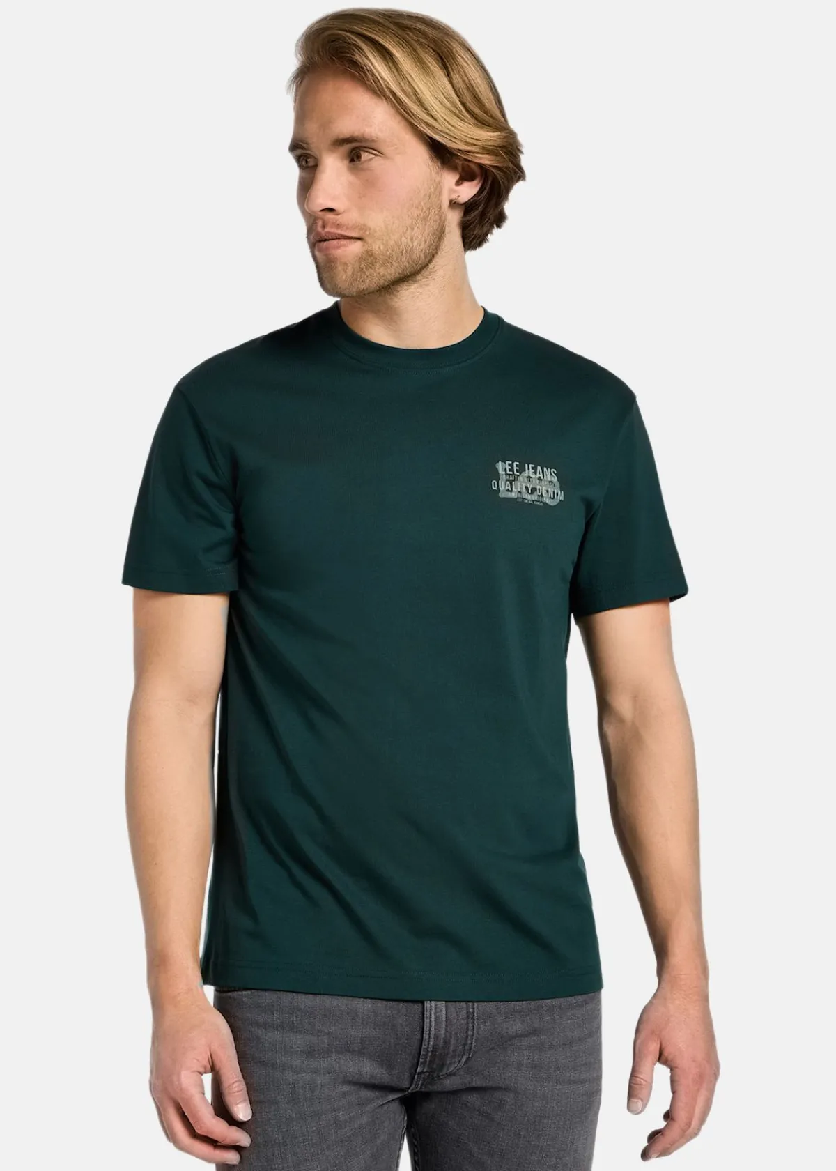 Lee SS_RELAXED_LOGO_TEE GUNMETAL