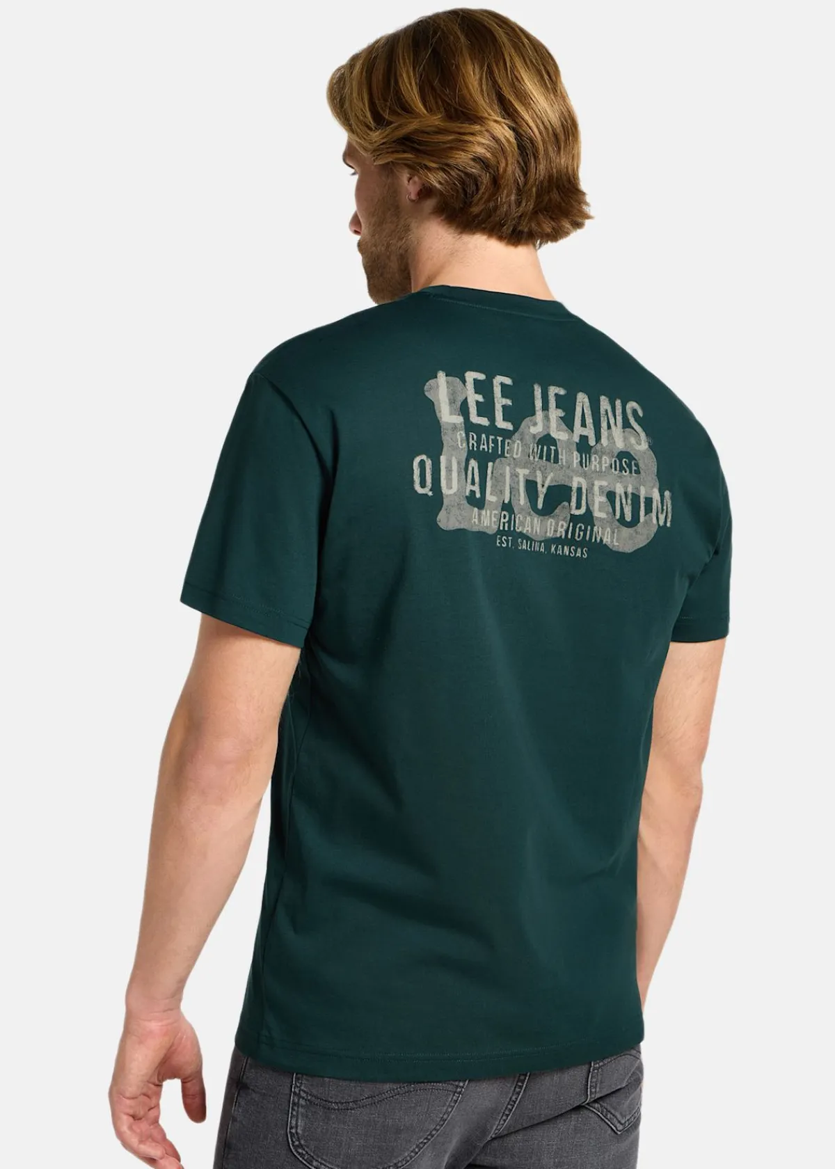 Lee SS_RELAXED_LOGO_TEE GUNMETAL