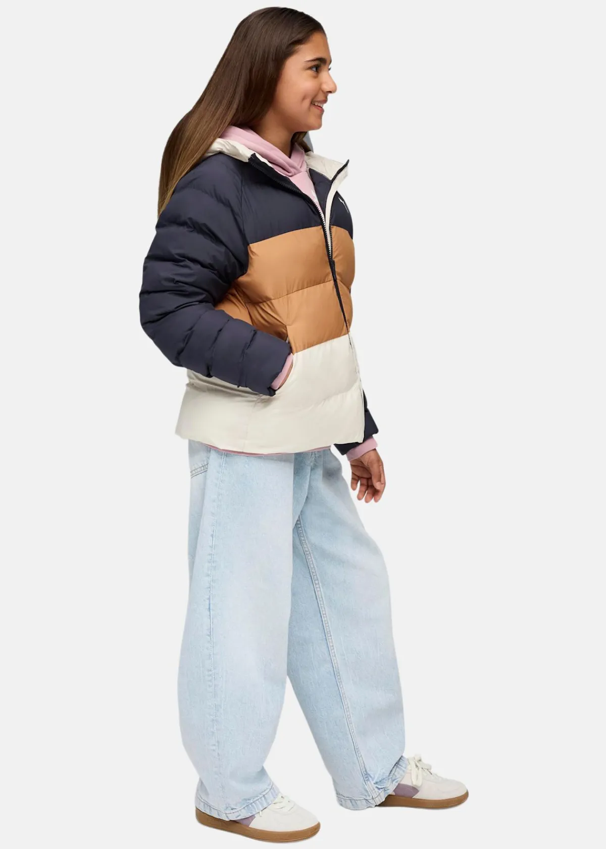 Barn Puma Synthetic Hooded Puffer Jacket