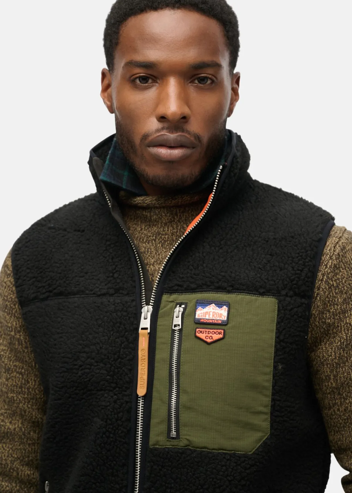 Superdry VINTAGE RETRO FLEECE GILET