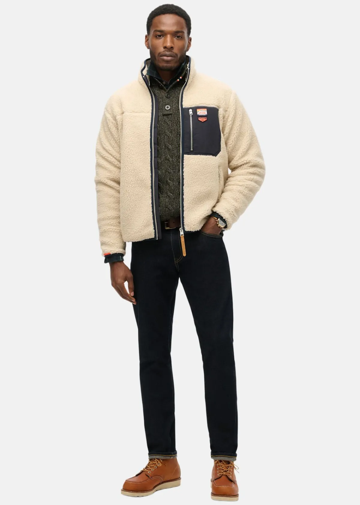 Superdry VINTAGE RETRO FULL ZIP FLEECE