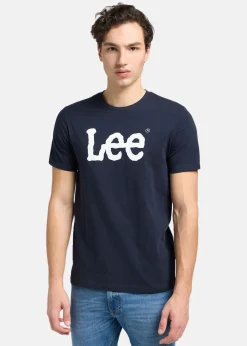 Lee WOBBLY_LOGO_TEE NAVY_DROP