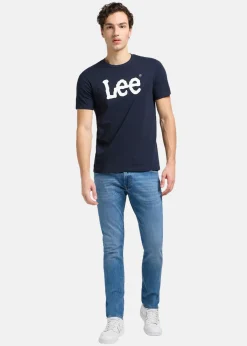 Lee WOBBLY_LOGO_TEE NAVY_DROP